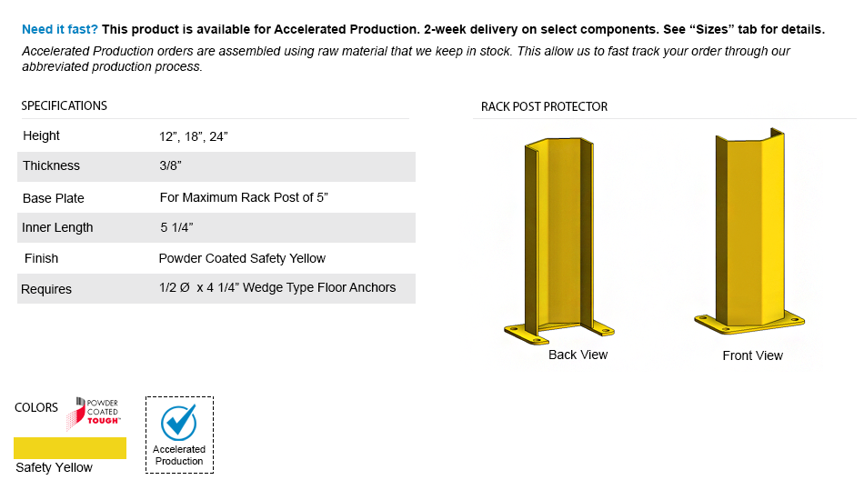 Cogan QuickShip 12" Post Protector (RP12)