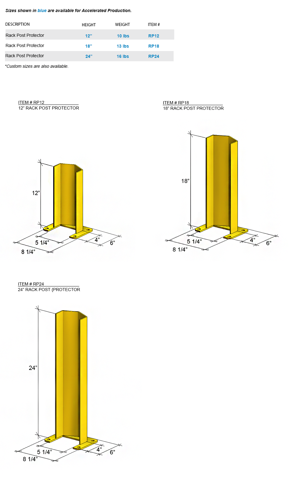 Cogan QuickShip 12" Post Protector (RP12)