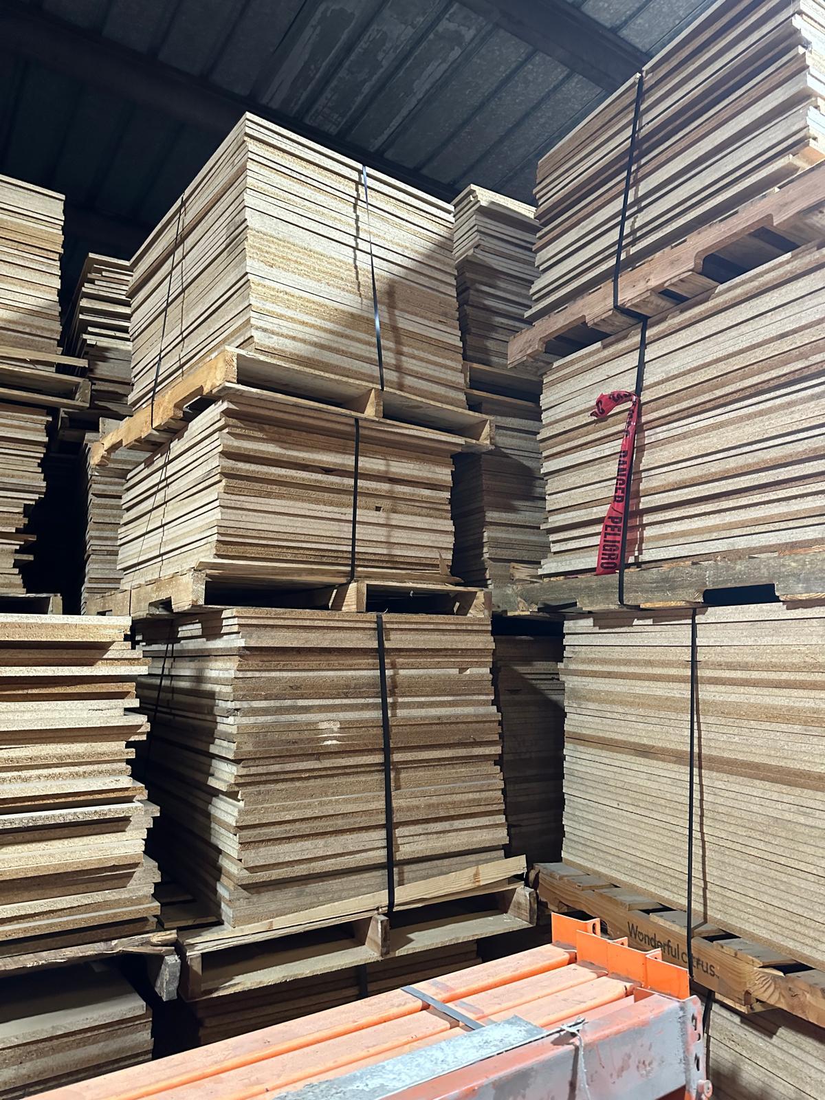 36" x 42" Solid Particle Board Wood Decking for 36" Deep Teardrop Rack (Used)