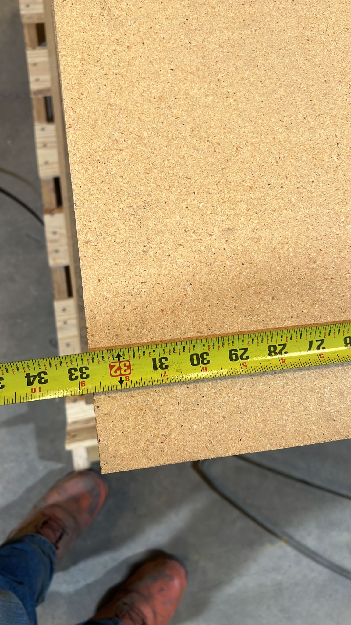 36" x 42" Solid Particle Board Wood Decking for 36" Deep Teardrop Rack (Used)